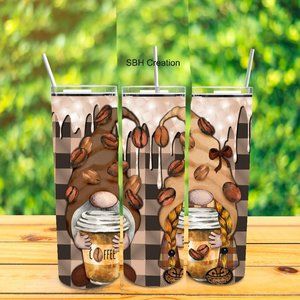 Coffee Loving Gnome insulated tumbler